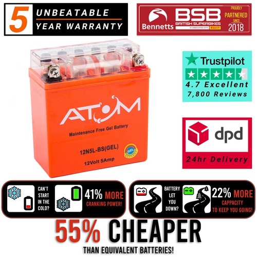 Batteria moto 12n5l - batteria, gel
