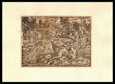 INCISIONE XILO ORIGINALE 1650