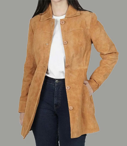 Cappotto donna vintage pelle