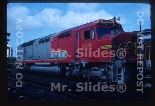 Slide originale atsf santa - atsf, fe