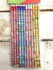 12 MATITE DA DISEGNO HB GRAFITE CON GOMMA DECORATE CM 19