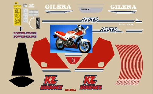 Serie adesivi gilera - gilera, kz
