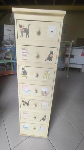 Cassettiera cassetti legno - 7,