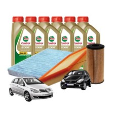KIT TAGLIANDO MERCEDES CLASSE A W169 B W245 160 180 200 CDI 6L CASTROL +3 FILTRI