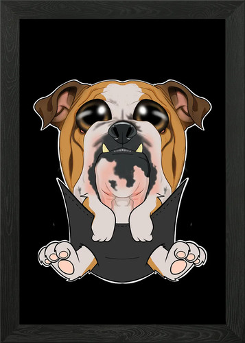 English bulldog puppy framed - puppy,