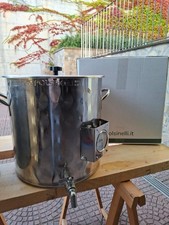 Pentola Polsinelli 35l Inox Con Termometro E Cestello In Inox