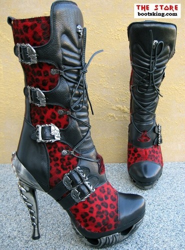 New rock boots - rock, nero