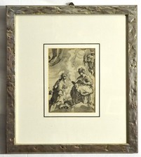 Antica incisione a bulino- Annunciazione- Stampa certificata del XVII sec.