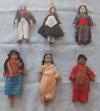 LOTTO 6 bamboline vintage da collezione, in porcellana, altezza circa cm 22