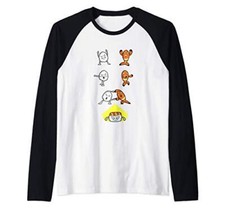 Sushi Giapponese Sashimi Anime Sushi Fusion Maglia con Maniche Raglan (C5M)