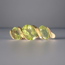 Anello peridoto in oro 9 kt - misura T