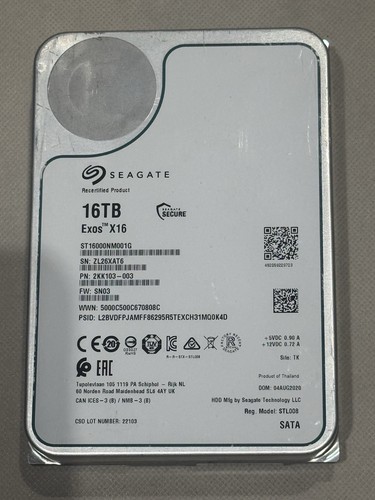 Seagate exos x16 - x16, tb