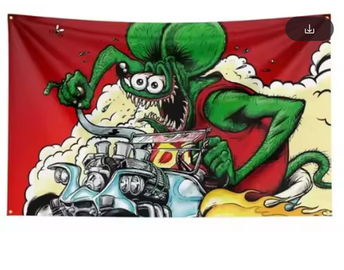 Nuovo rat fink arazzo 3x5 - rat,