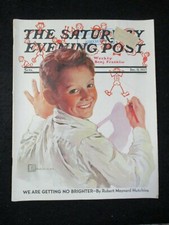 Vintage Saturday Evening Post December 11,1937 Douglas Crockwell cover art