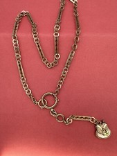 necklace collana chain moschettone CHARMS  borsetta  Old VERO ORO 9KT inizi 900