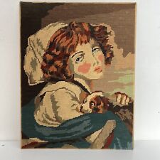 Pannello mezzo punto ricamo vintage ricamato Tela Punto croce Arazzo Francese