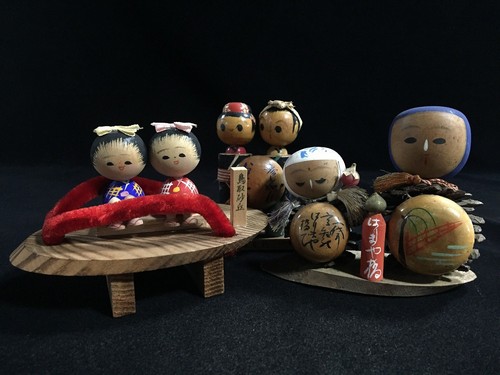N1414 lotto bambole kokeshi - n1414,