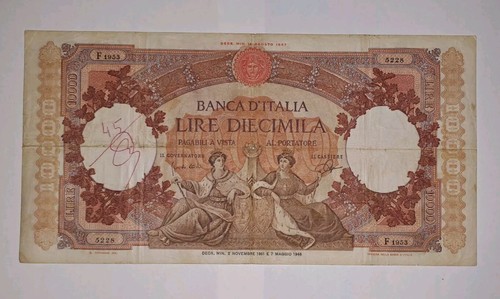 Banconota italiana 10000 - italiana, lire