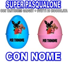 BING SULA SUPER PASQUALONE SORPRESONE UOVO DI PASQUA CONTENITORE BAMBINa conigli