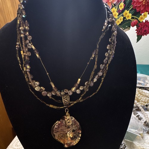 Collana vintage multifilo - collana,