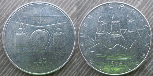 San marino 50 lire - marino, #