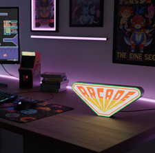 Lampada Insegna Luminosa USB C LED Targa Lightbox Arcade Cabinato retrogaming 3D