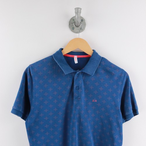 Sun68 polo uomo blu logo - sun68,