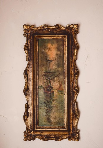 Olio tavola con cornice - olio,