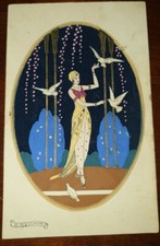 Cartolina d'epoca illustratore