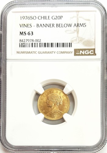 1976 gold chile pesos - so,