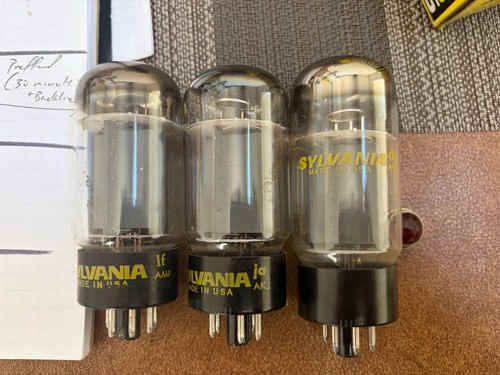 Three 6l6gc sylvania power - 6l6gc,