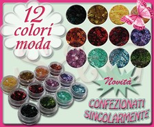 12 BARATTOLI PAILLETTES FIORI