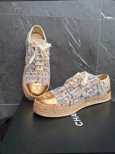 Chanel espadrilles tweed - chanel, rose