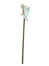 Bastone testa di cavallo hobby soffiaggio in legno vintage lungo 34"