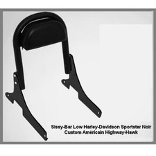 527-4043B Schienalino sissy bar nero basso Harley Davidson Sportster 1994-2003