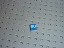 LEGO Blue tile with Number 60