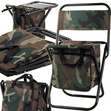 SEDIA SEGGIOLINO PIEGHEVOLE DA CAMPEGGIO MILITARE PESCA CACCIA CAMPING PORTATILE