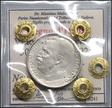 Regno d'italia 50 Centesimi 1925 Rigato Leoni Vittorio Emanuele III Monete