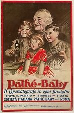 PATHE’ BABY ROMA IL CINEMATOGRAFO IN FAMIGLIA CARTOLINA PUBBLICITARIA ILL MAUZAN