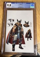 Thor #3 CGC 9.8 SS Donny Cates terza stampa variante design MARVEL COMICS 10/20