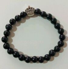 Bracciale Vetro Nero E Corona