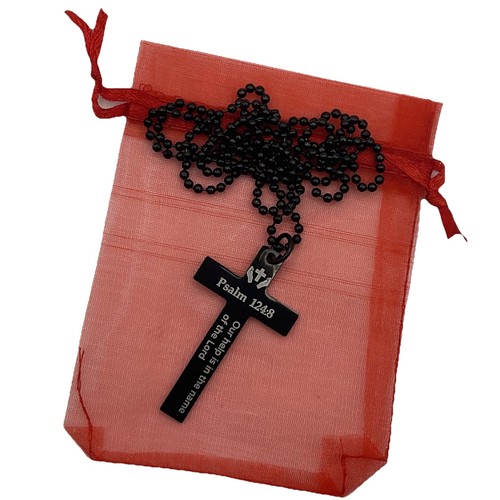 Croce metallo nero con - croce,