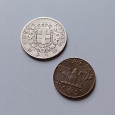 Vecchie Monete Con Lira In