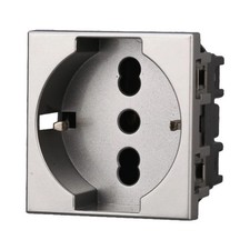 Schuko socket 2P + T 16A color