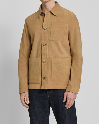Camicia uomo beige scamosciata
