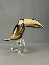 Scultura tucano in vetro artistico di Murano soffiato a mano Licio Zanetti 9,5"