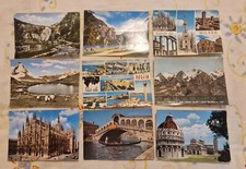 9 Cartoline a Colori Viaggiate Italia Anni 60