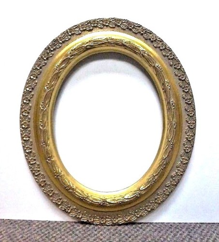 Cornice ovale oro foglia - oro,