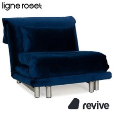 Ligne Roset Multy Tessuto Poltrona Blu Funzione Sleep Neubezug