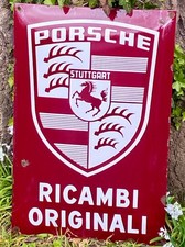 Large Porsche Enamel Sign -